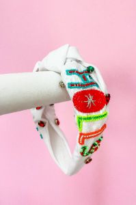 Holly Jolly Embellished Knot Headband sold by Bella Rose boutique