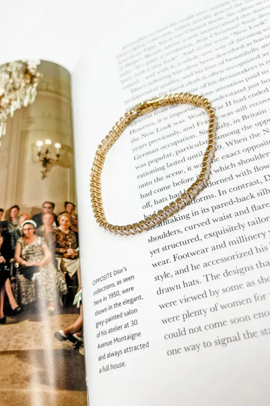 Crystal Embellished Rectangle Link Bracelet sold by Bella Rose boutique