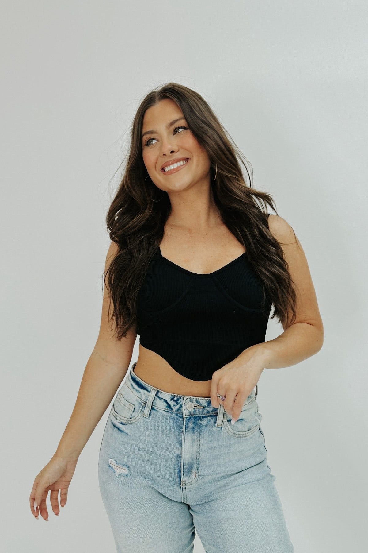 Baby Girl Cropped Tank Top sold by Bella Rose boutique product image thumbnail 2