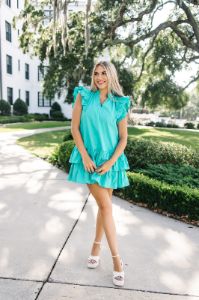 Average Girly Poplin Dress sold by Bella Rose boutique