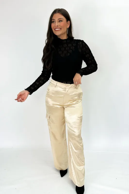 Pay No Mind High Rise Cargo Pant sold by Bella Rose boutique