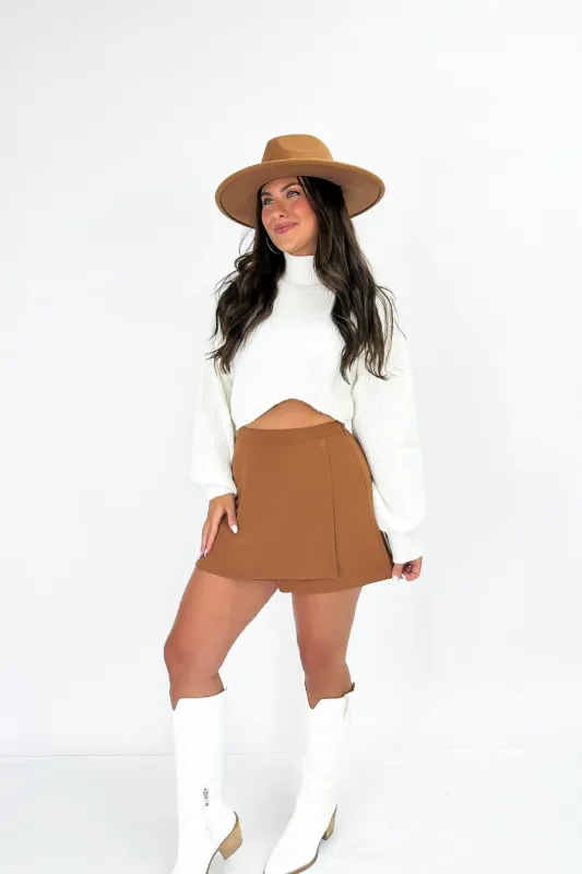 Iconic Sophistication Wrap Skort sold by Bella Rose boutique