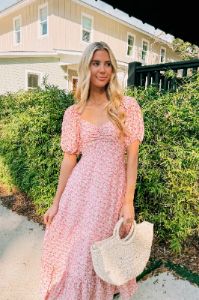 Still The One Floral Midi Dress sold by Bella Rose boutique