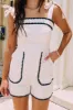 Picnic In The Garden Tie Shoulder Romper sold by Bella Rose boutique