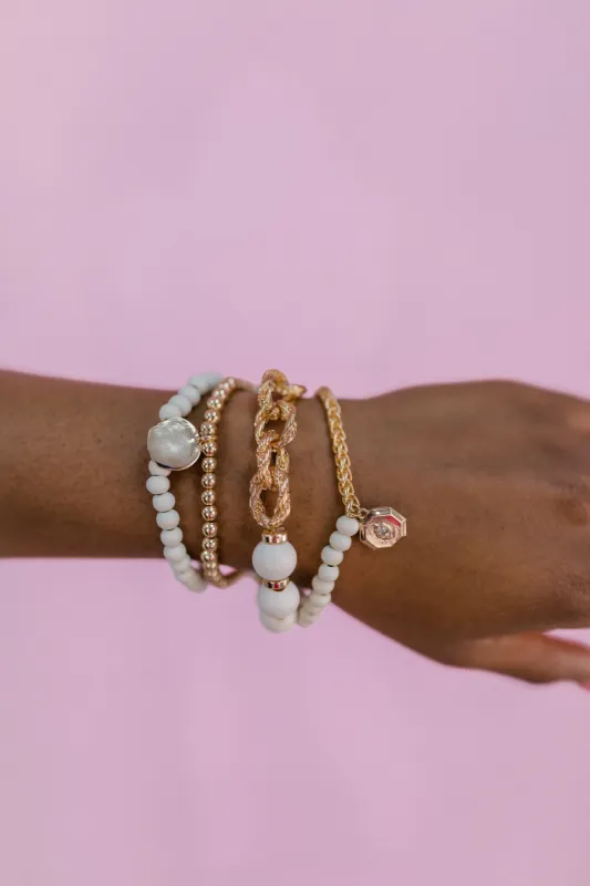 Chain Embellished 4 Piece Bracelet Set sold by Bella Rose boutique