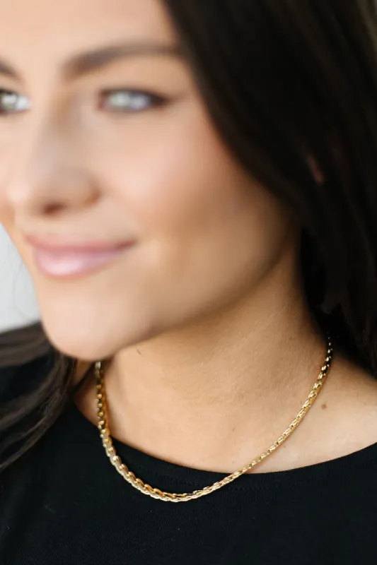 Braided Chain Link Necklace sold by Bella Rose boutique