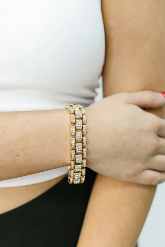 Aliana Chain Link Crystal Bracelet sold by Bella Rose boutique