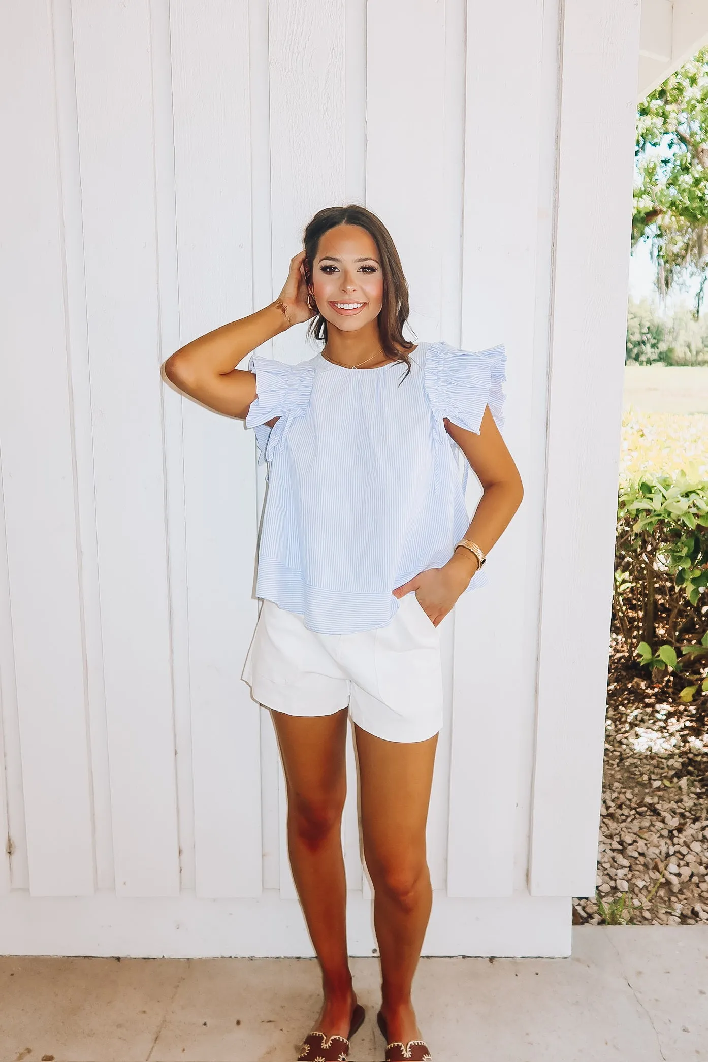 Shoreline Serenity Striped Top sold by Bella Rose boutique product image thumbnail 3