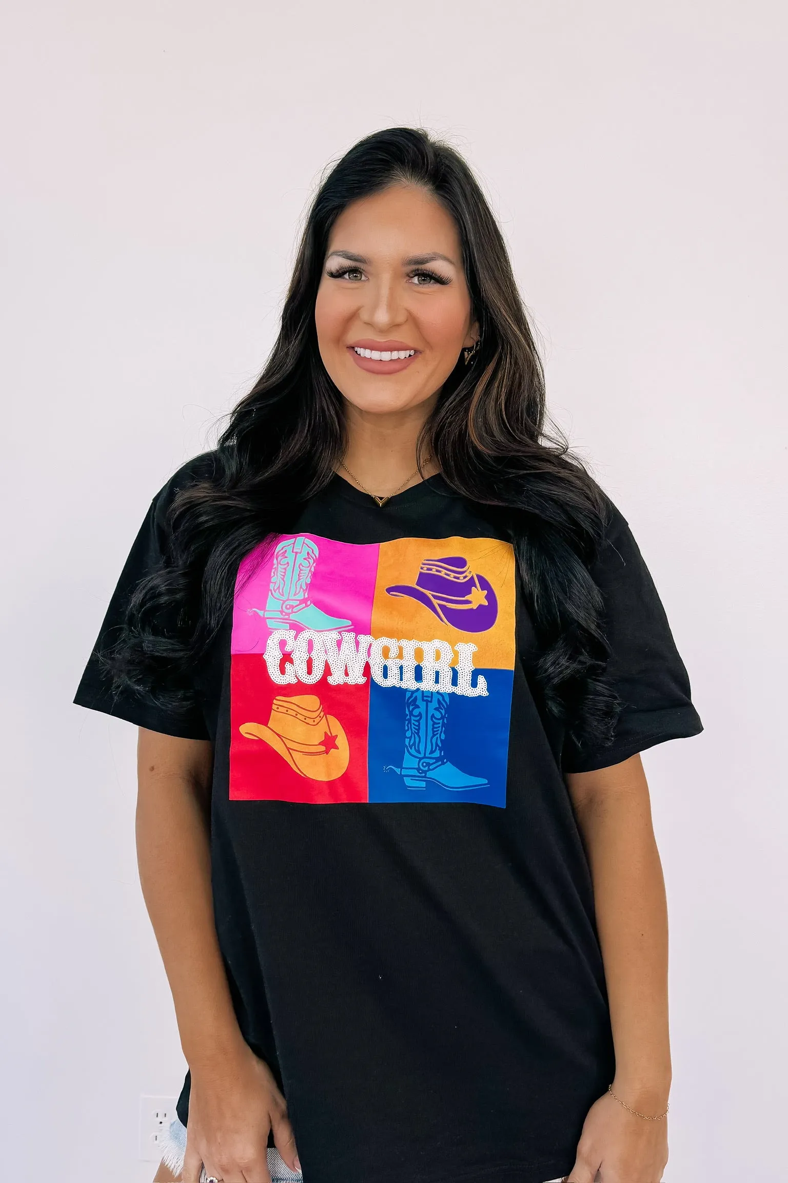 Cowgirl Pop Art Graphic Tee sold by Bella Rose boutique product image thumbnail 2