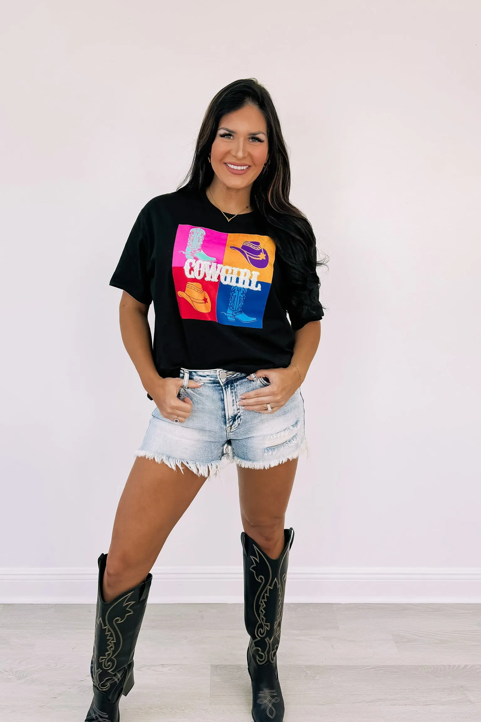 Cowgirl Pop Art Graphic Tee sold by Bella Rose boutique product image thumbnail 4