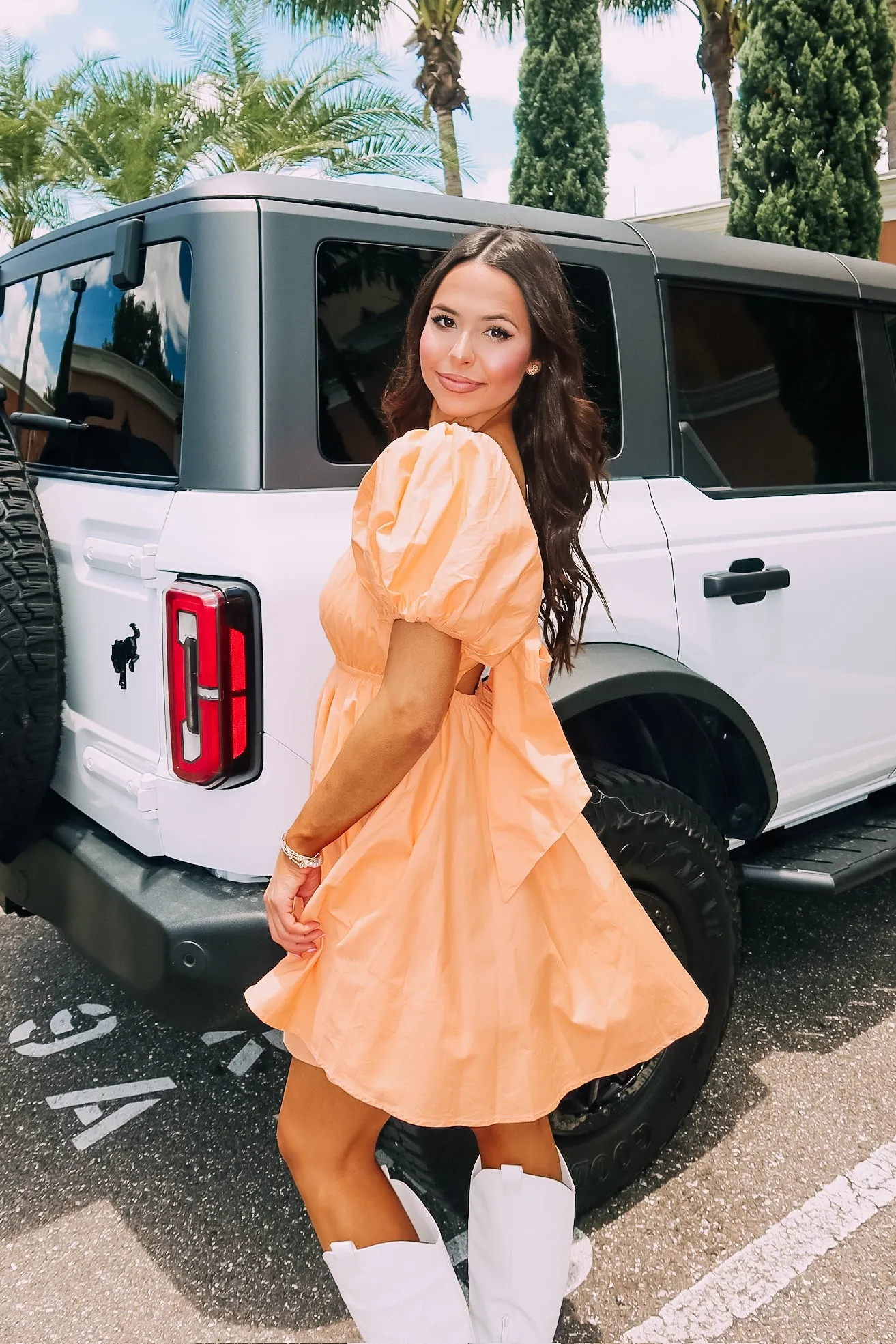 Dancing Through The Summer Pleated Tie-Back Mini Dress sold by Bella Rose boutique product image thumbnail 3