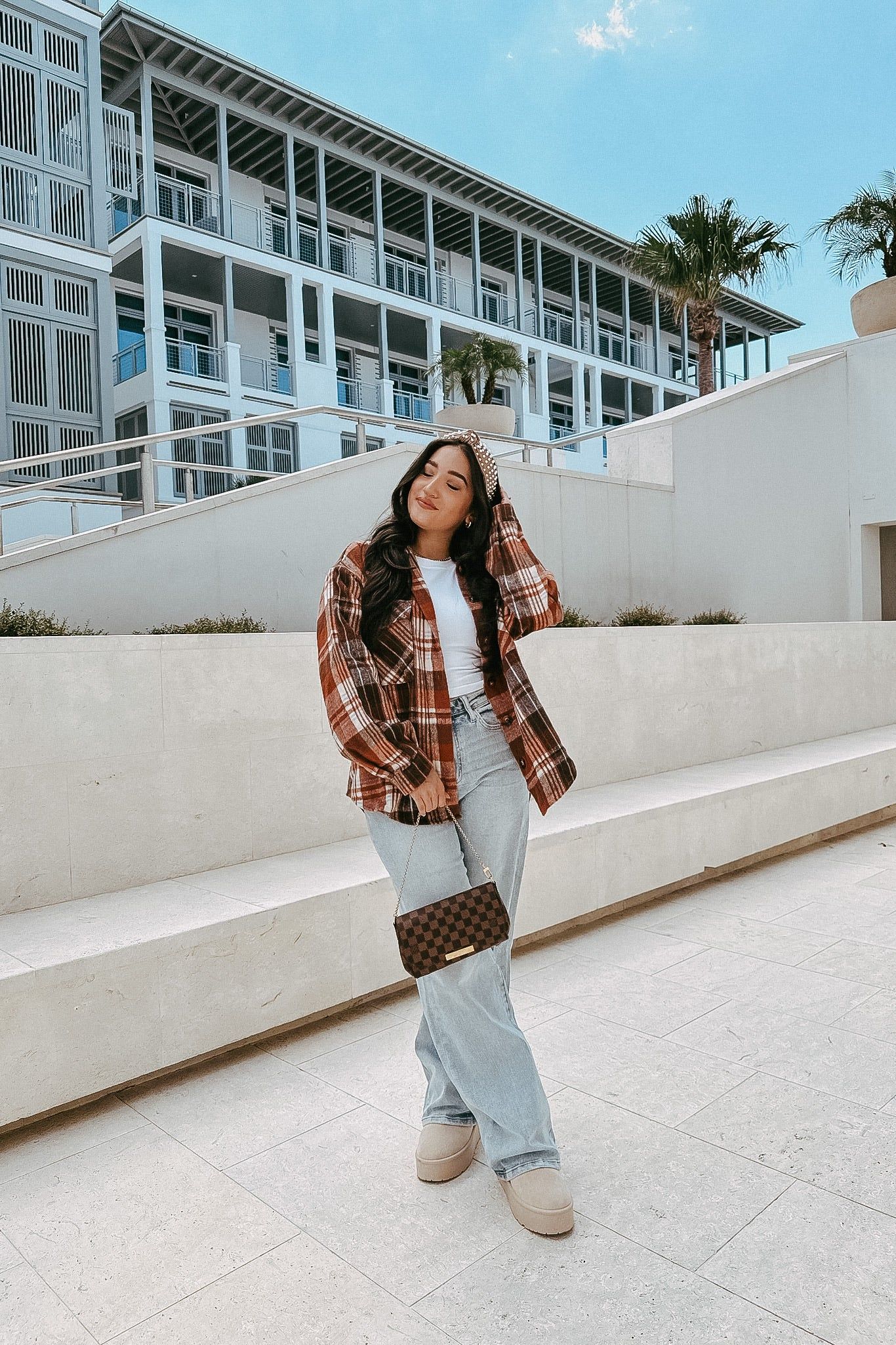 Autumn Nights Plaid Shacket sold by Bella Rose boutique product image thumbnail 3