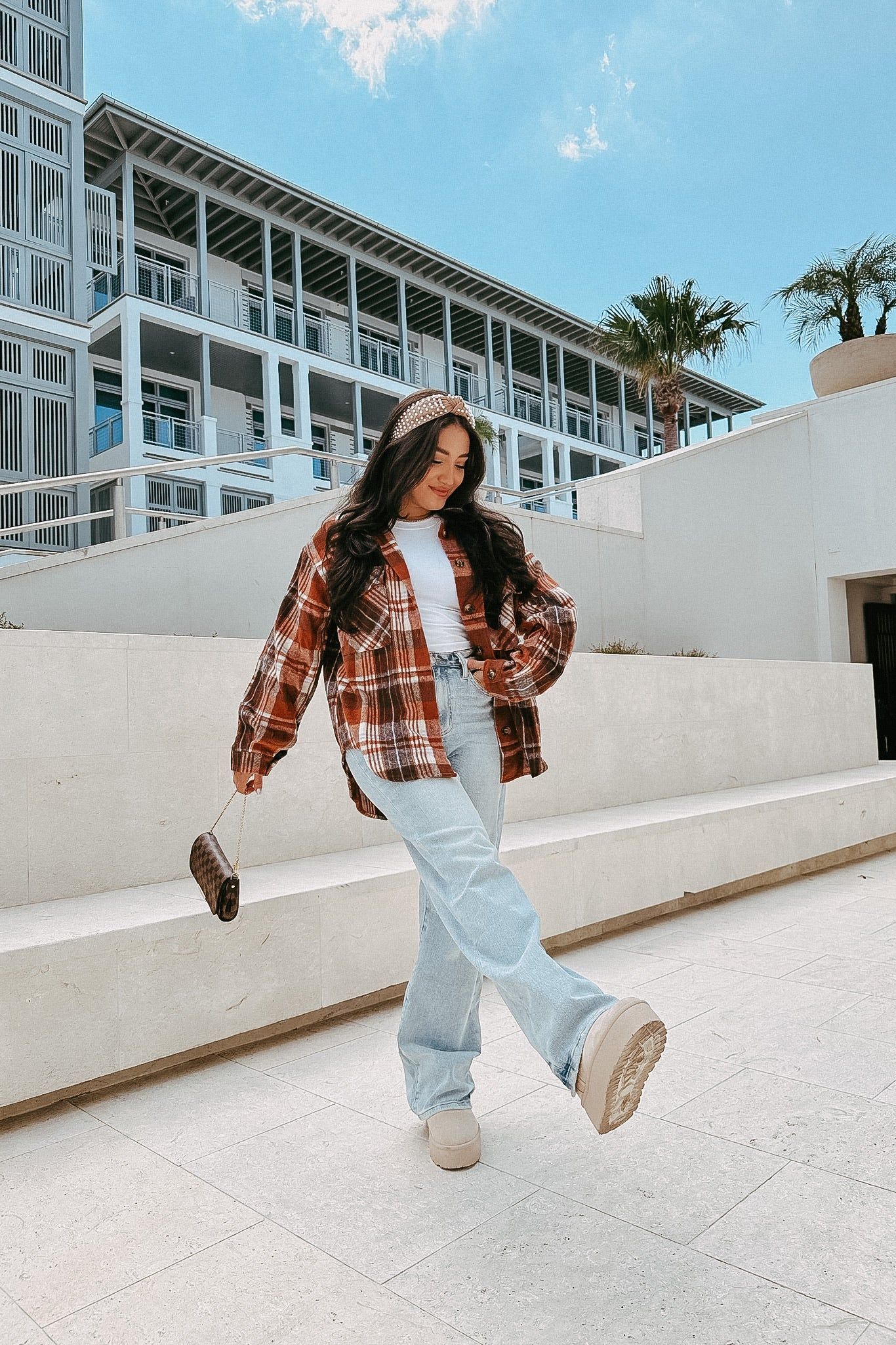 Autumn Nights Plaid Shacket sold by Bella Rose boutique product image thumbnail 5