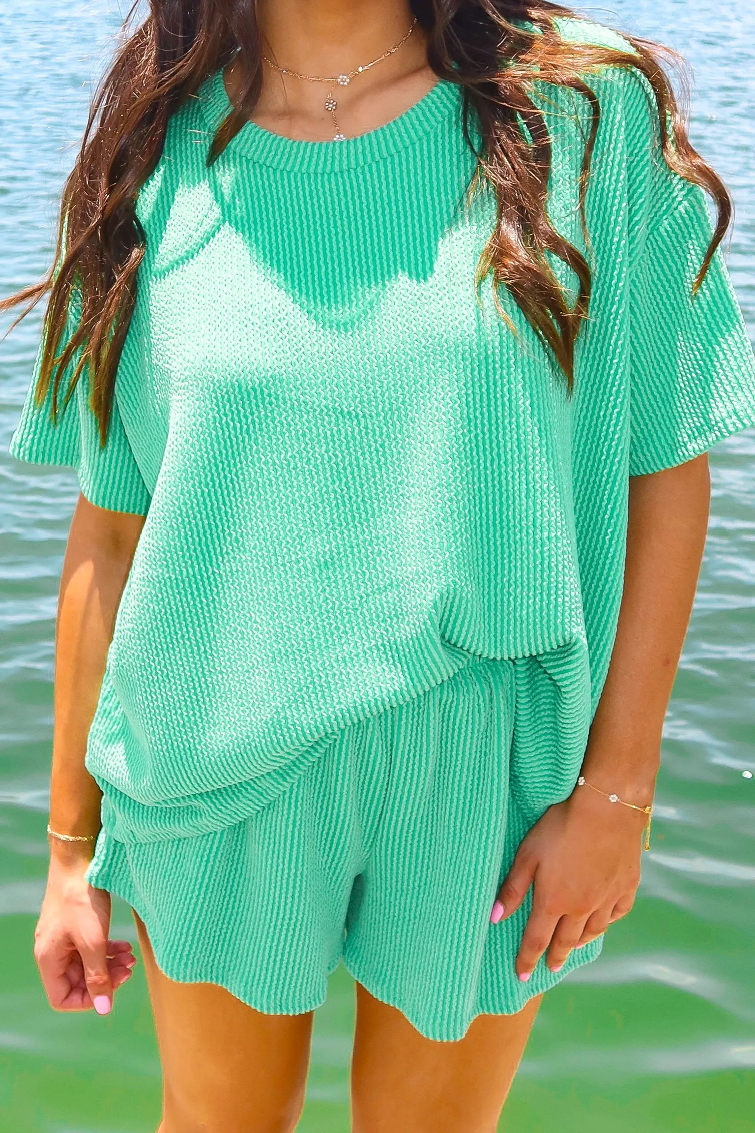 Feel The Breeze Ribbed Two-Piece Set sold by Bella Rose boutique product image thumbnail 2