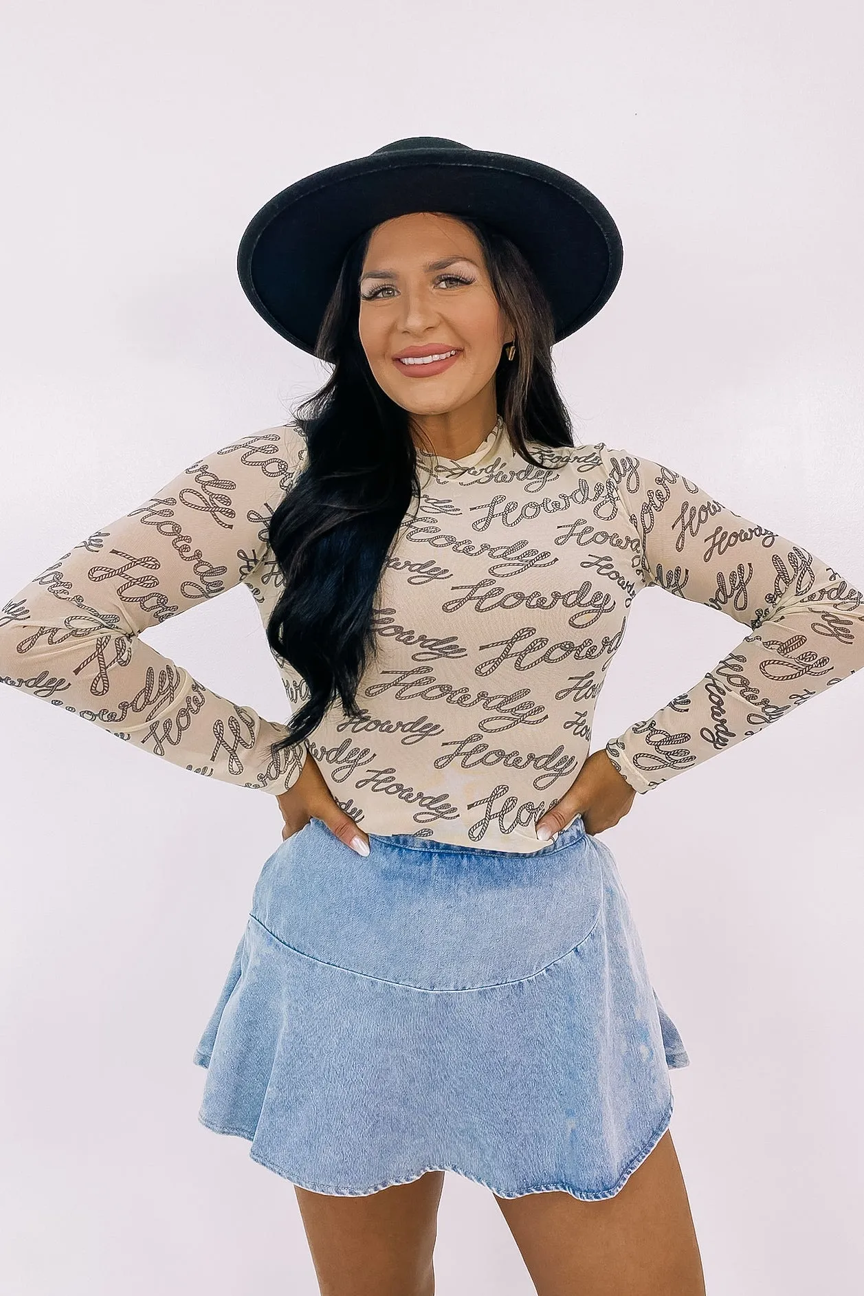 Howdy Mesh Bodysuit sold by Bella Rose boutique product image thumbnail 2