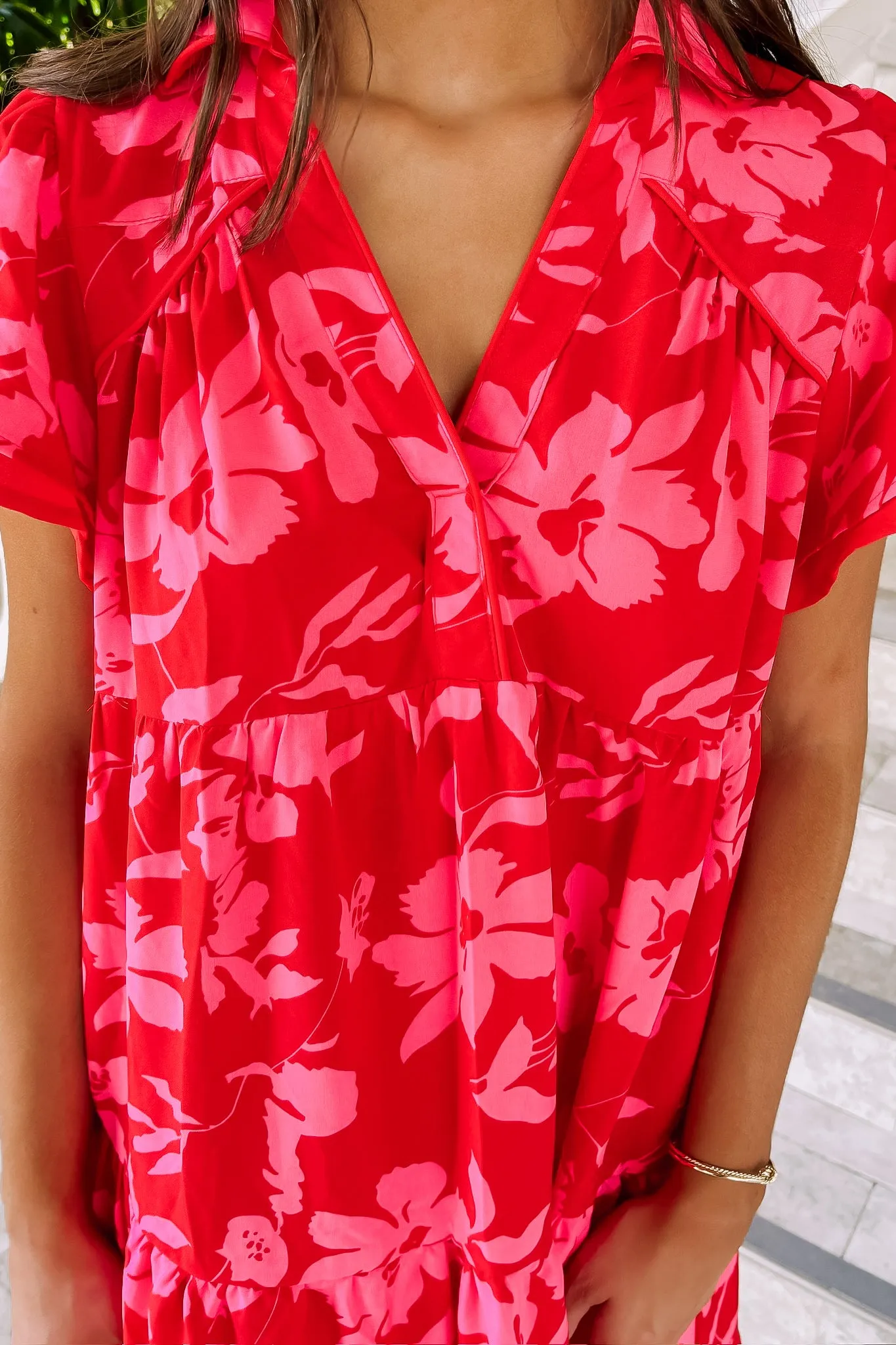 Treasured Times Tiered Floral Midi Dress sold by Bella Rose boutique product image thumbnail 2