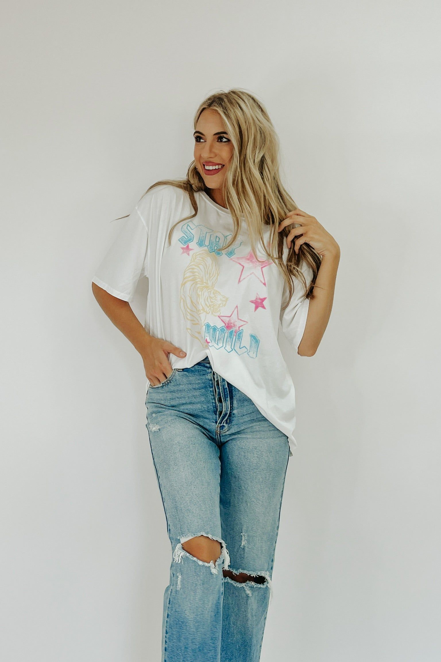 Stay Wild Graphic Tee sold by Bella Rose boutique