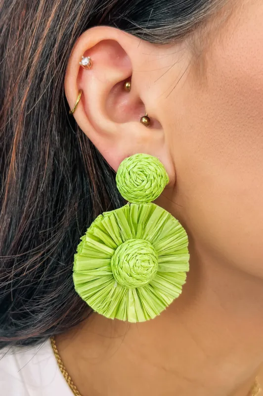 She's Pretty Raffia Earrings sold by Bella Rose boutique