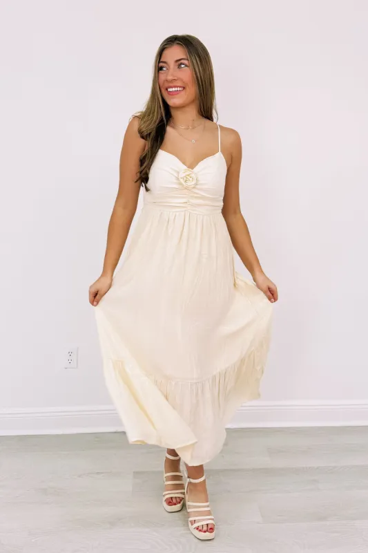 Trading Notes Midi Dress sold by Bella Rose boutique