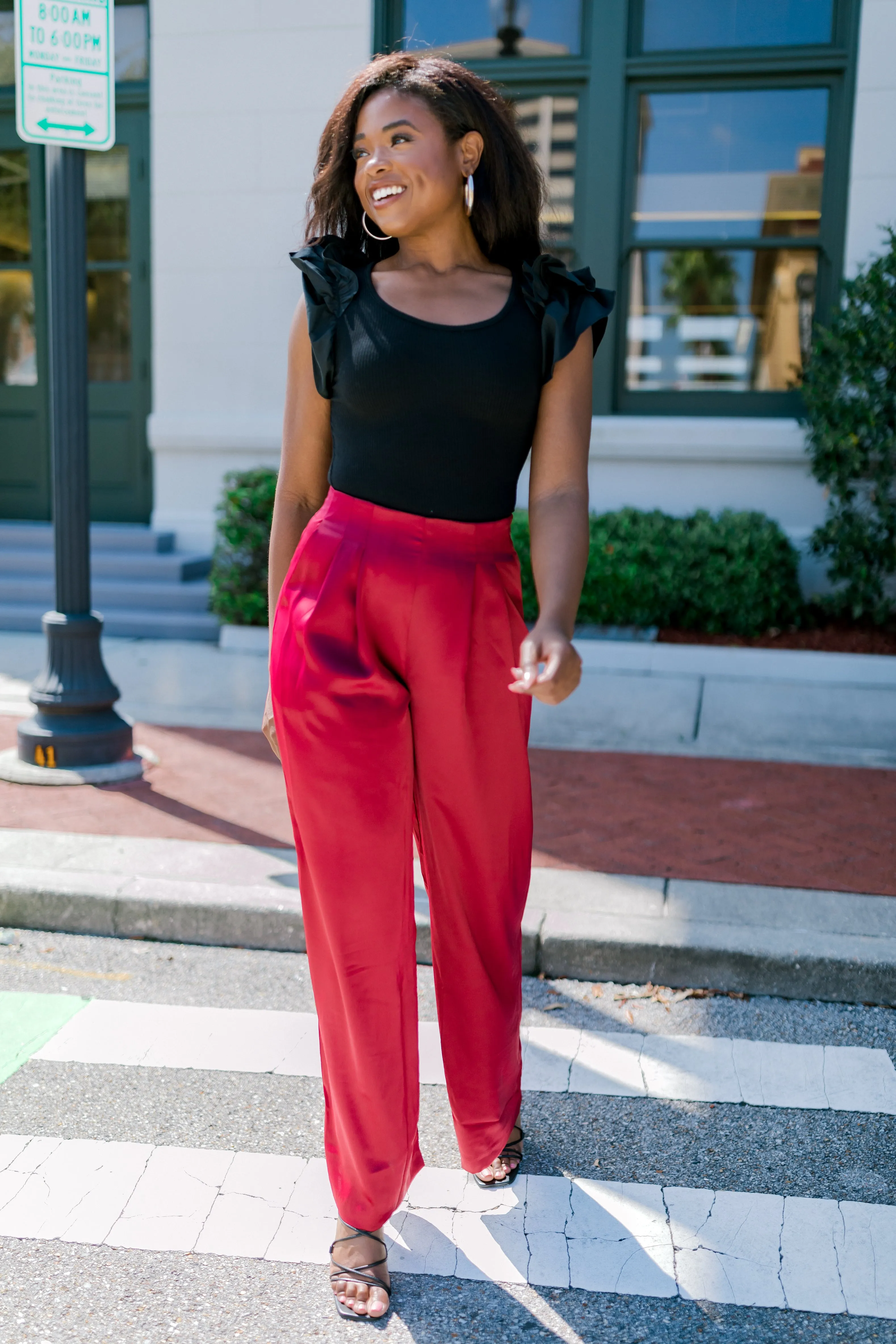 Made My Choice Satin Wide Leg Pants sold by Bella Rose boutique
