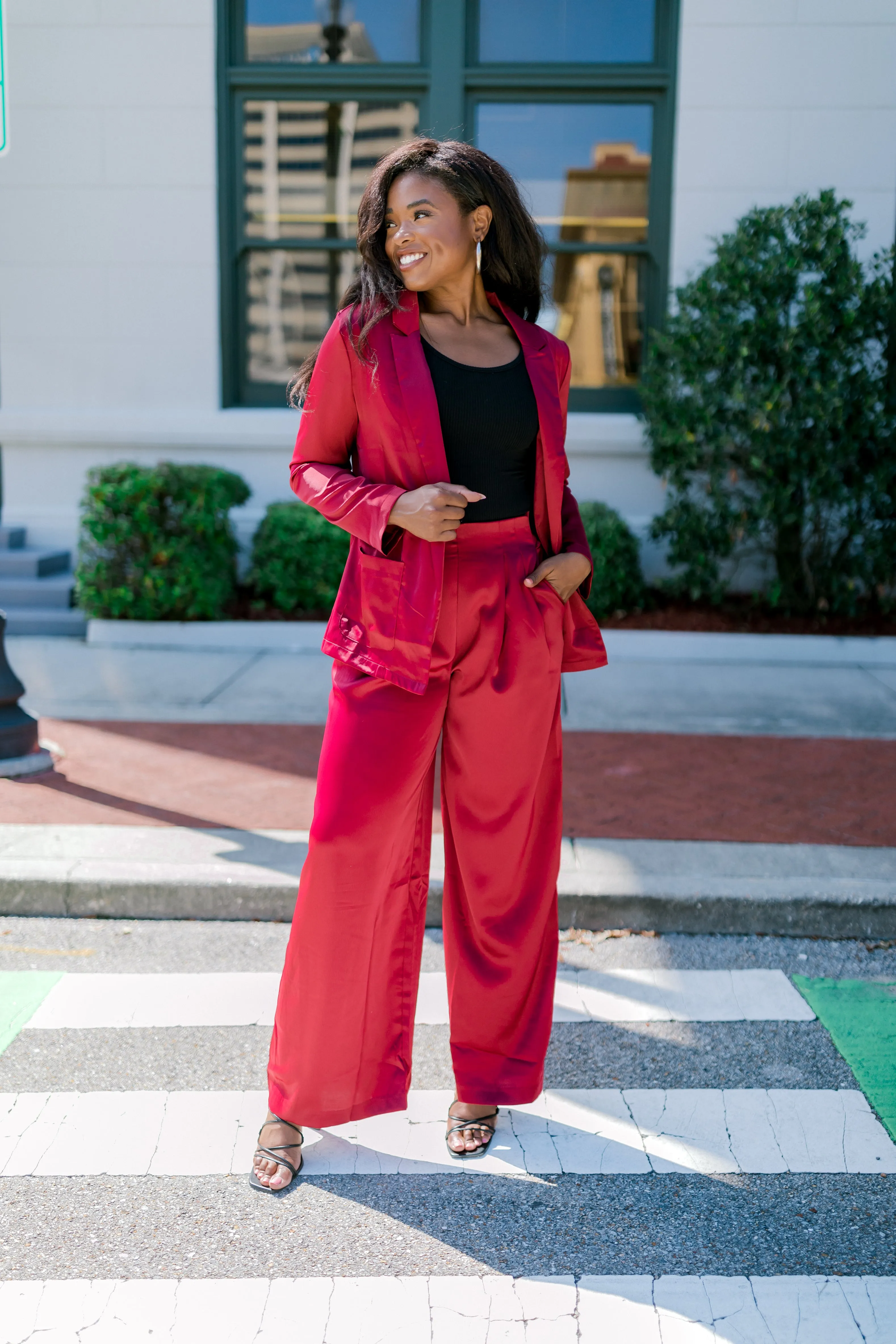 Made My Choice Satin Wide Leg Pants sold by Bella Rose boutique product image thumbnail 3