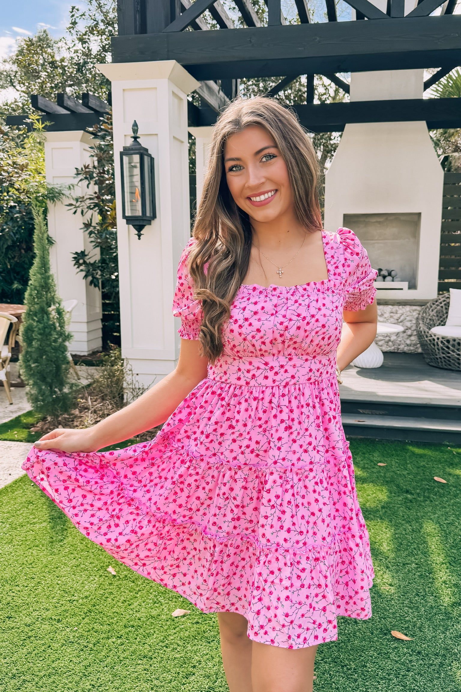 Spring Blossoms Mini Dress sold by Bella Rose boutique