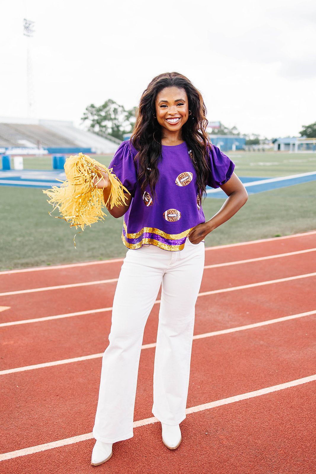 Field Goal Football Sequin Top sold by Bella Rose boutique product image thumbnail 3