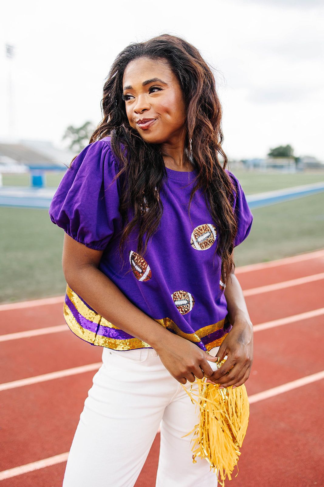 Field Goal Football Sequin Top sold by Bella Rose boutique product image thumbnail 2
