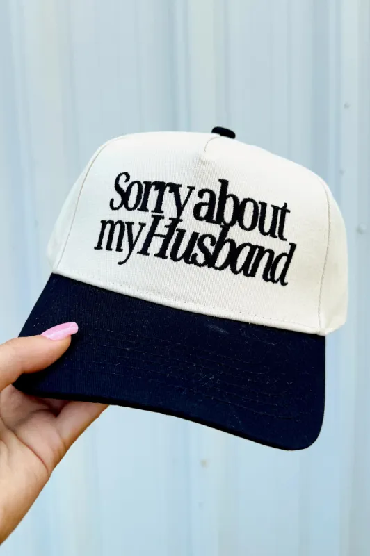 RESTOCK "Sorry About My Husband" Trucker Hat sold by Bella Rose boutique