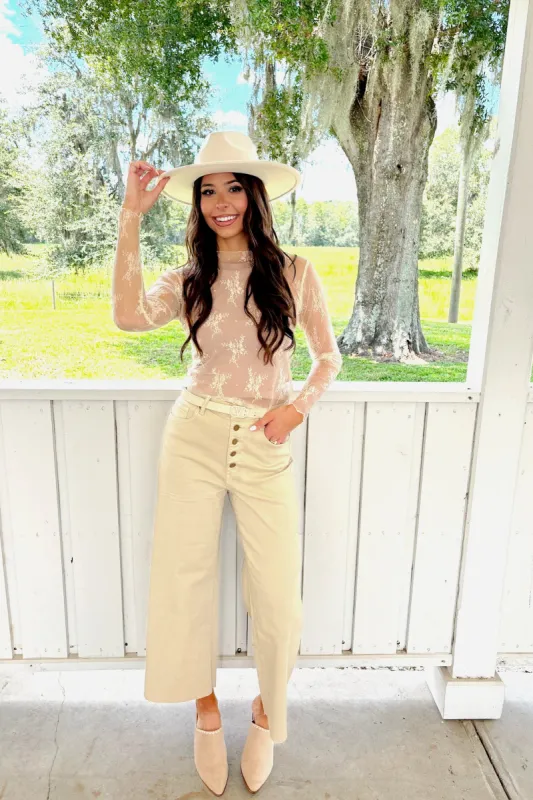 Just The Facts Twill Trousers sold by Bella Rose boutique
