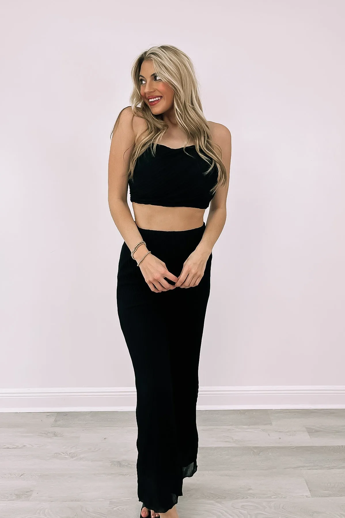 Cards On The Table Pleated Two-Piece Set sold by Bella Rose boutique product image thumbnail 2