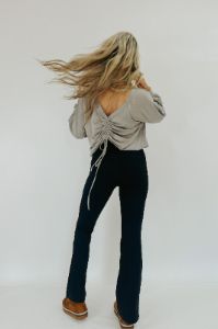 Always Calm Ruched Top sold by Bella Rose boutique