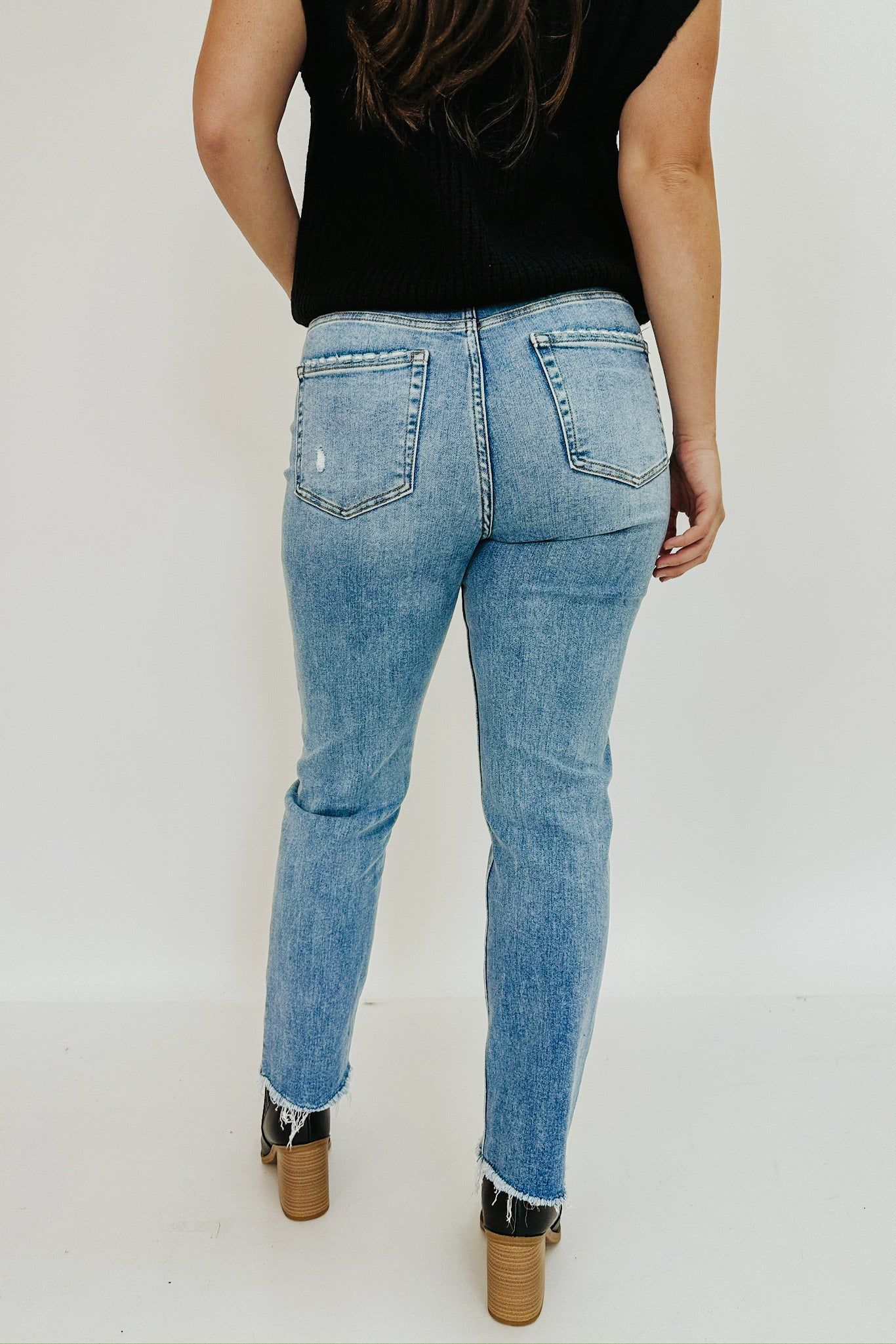 Shirley Super High Rise Slim Crop Jeans sold by Bella Rose boutique product image thumbnail 4