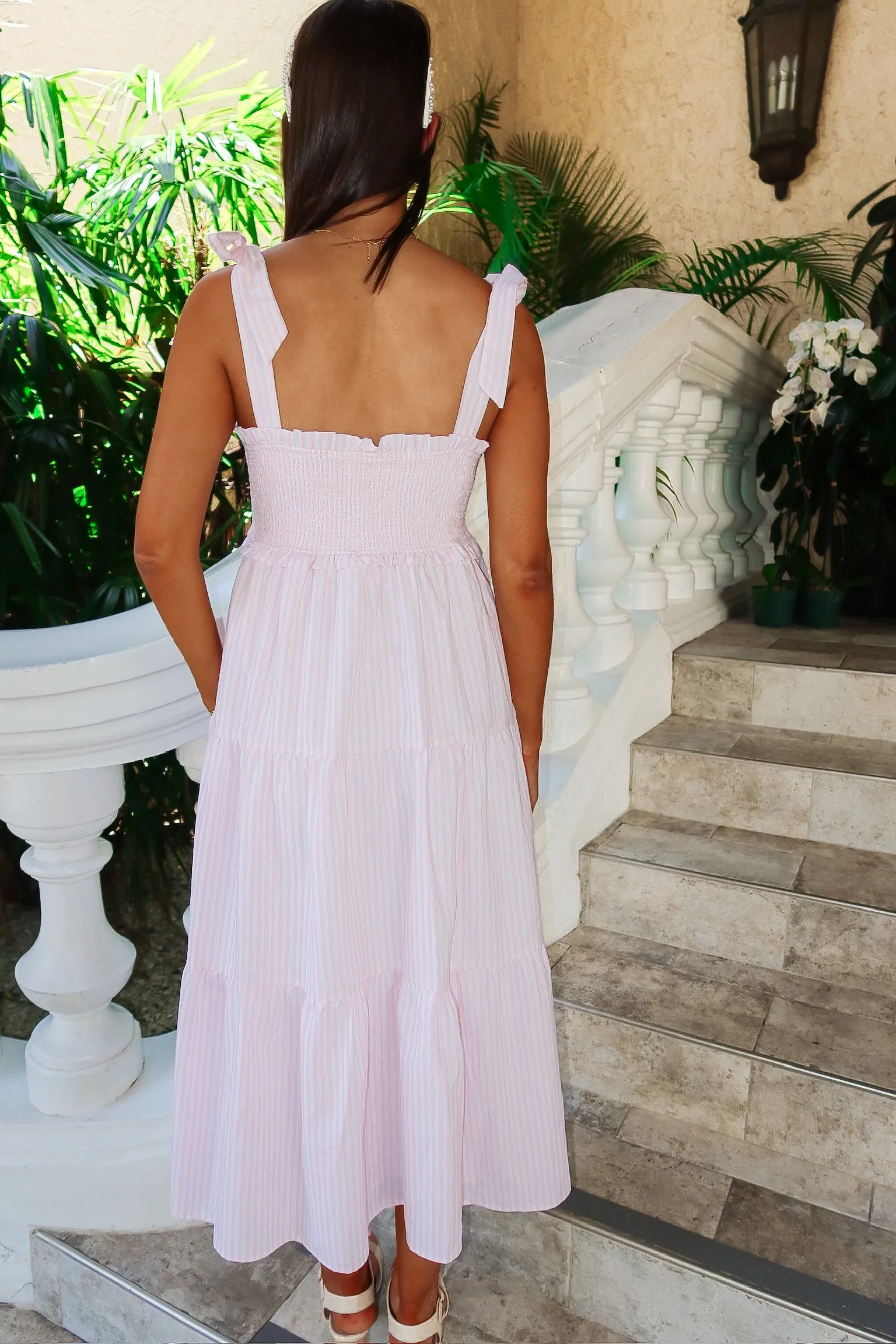 Dreamiest Darling Tiered Midi Dress sold by Bella Rose boutique product image thumbnail 4