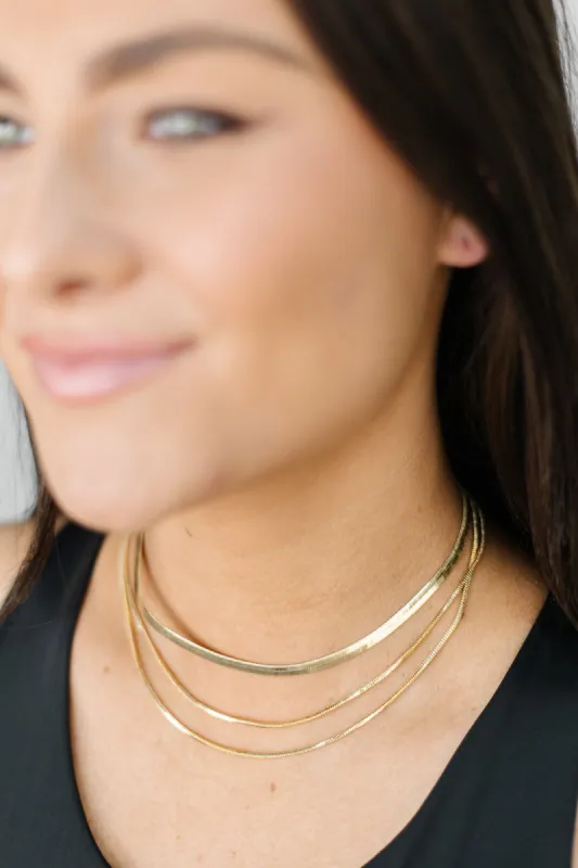 Multi Strand Snake Chain Necklace Set sold by Bella Rose boutique