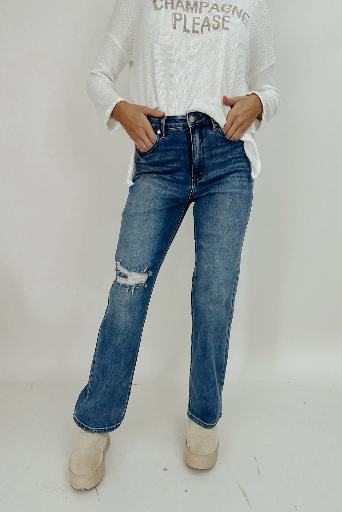 Lovin' The 90's Straight Fit Jeans sold by Bella Rose boutique product image thumbnail 3