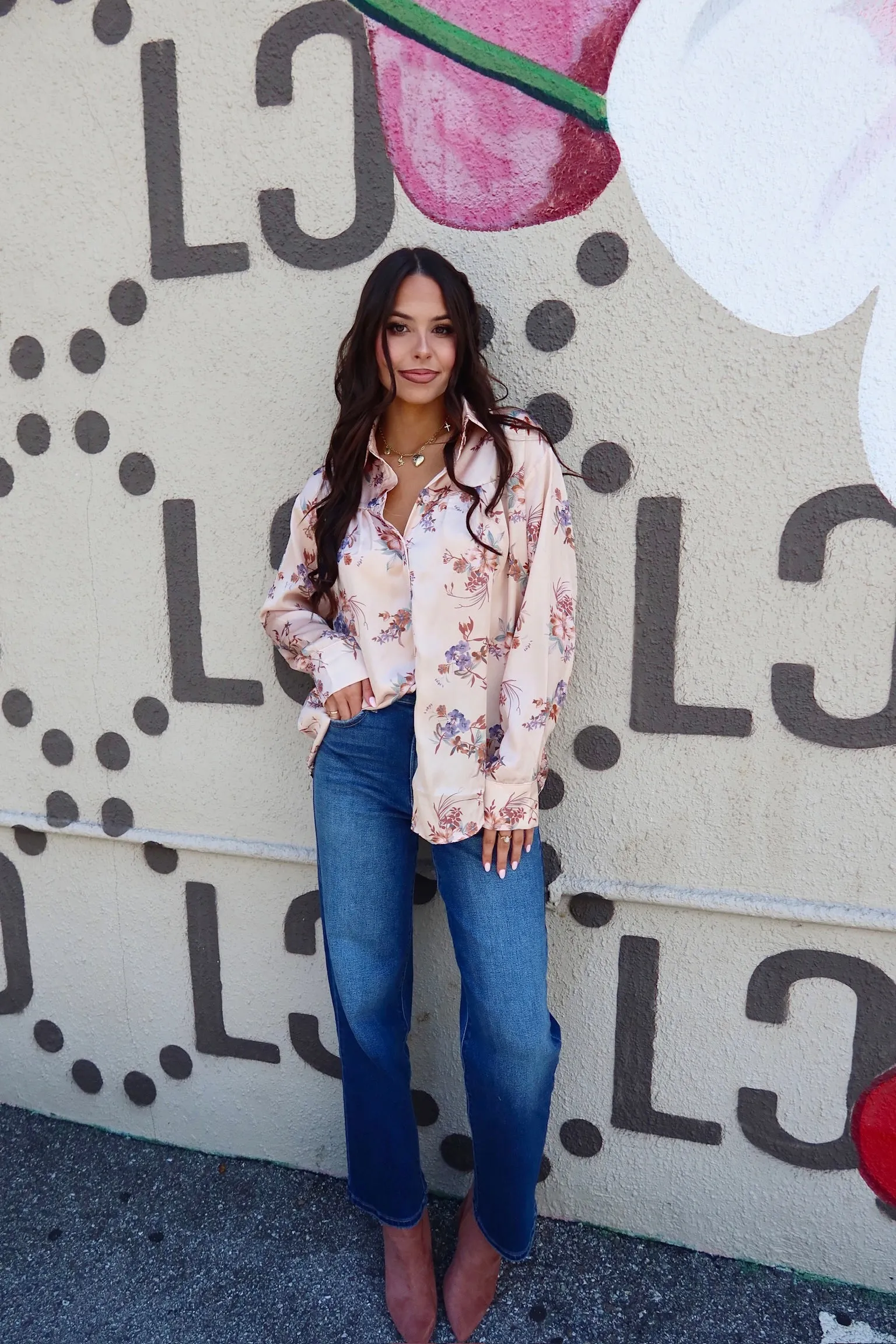 Garden Visions Floral Top sold by Bella Rose boutique