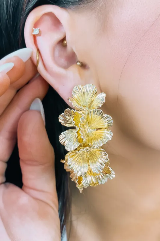 Flourishing Glam Hoop Earrings sold by Bella Rose boutique