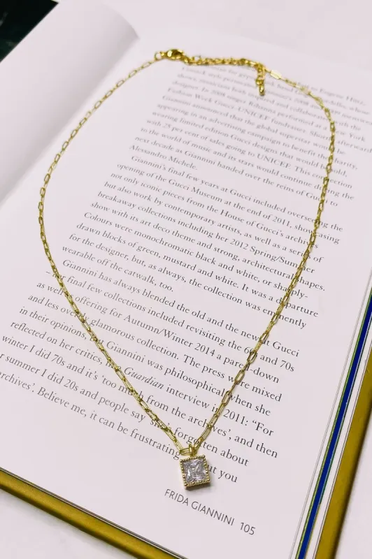 Hidden Gem CZ Necklace sold by Bella Rose boutique