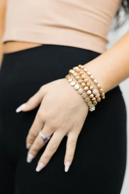 4 Piece Embellished Mixed Beaded Bracelet Set sold by Bella Rose boutique