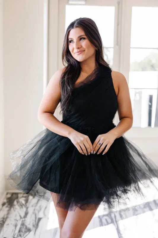 Lila One Shoulder Tulle Dress sold by Bella Rose boutique