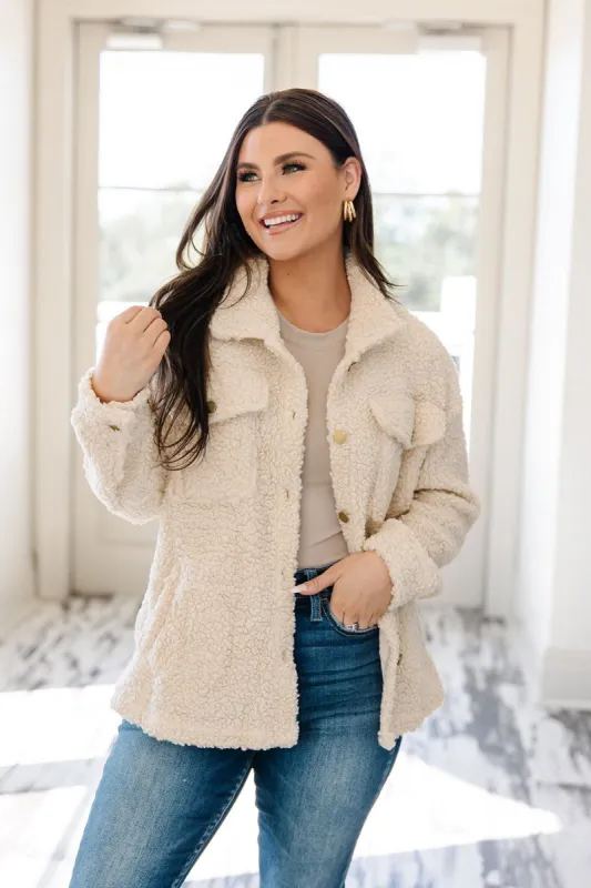 Remi Sherpa Shacket sold by Bella Rose boutique
