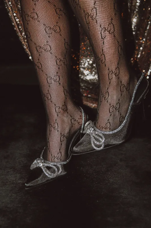 Audrina Rhinestone Slingback Pumps sold by Bella Rose boutique