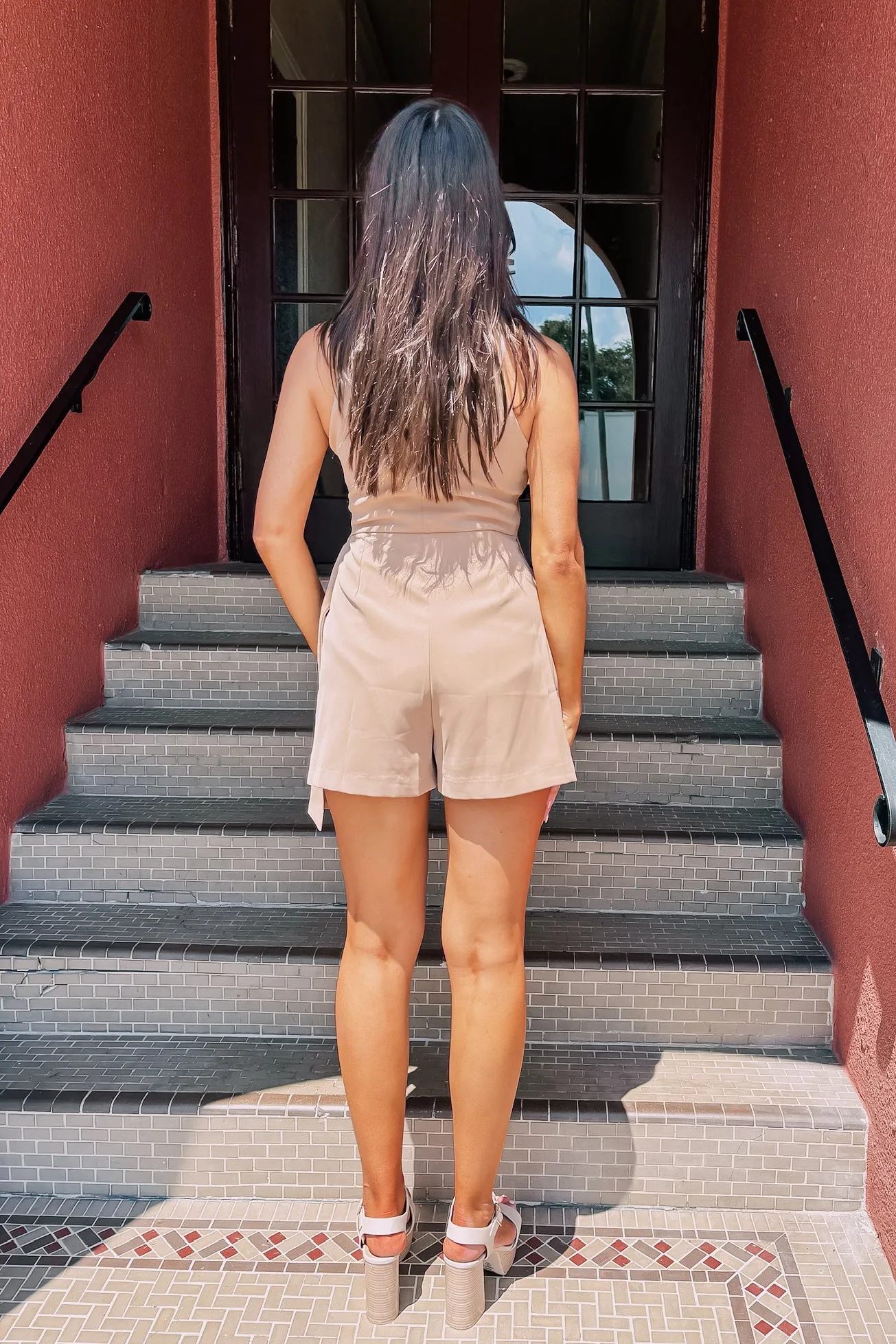 Rooftop Bar Faux-Wrap Romper sold by Bella Rose boutique product image thumbnail 4