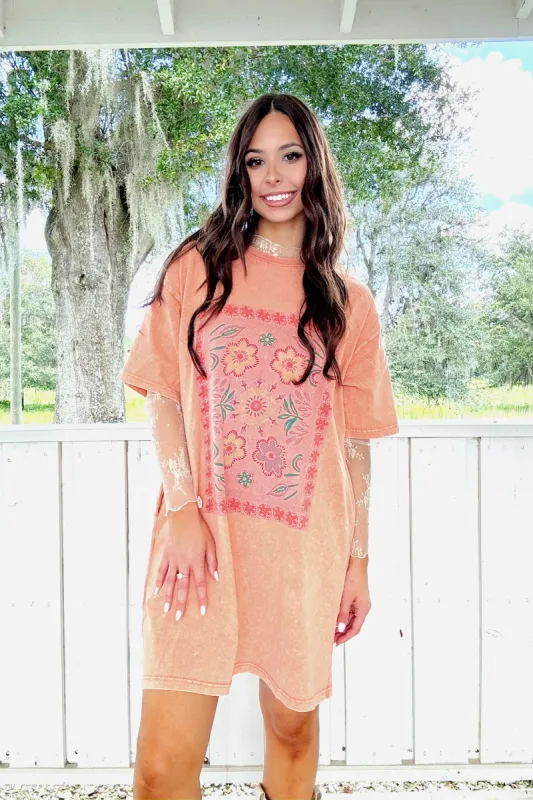 Just My Type Boho T-Shirt  Dress sold by Bella Rose boutique