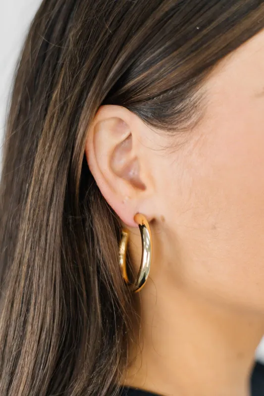 Thin Smooth Open Hoop Earrings sold by Bella Rose boutique