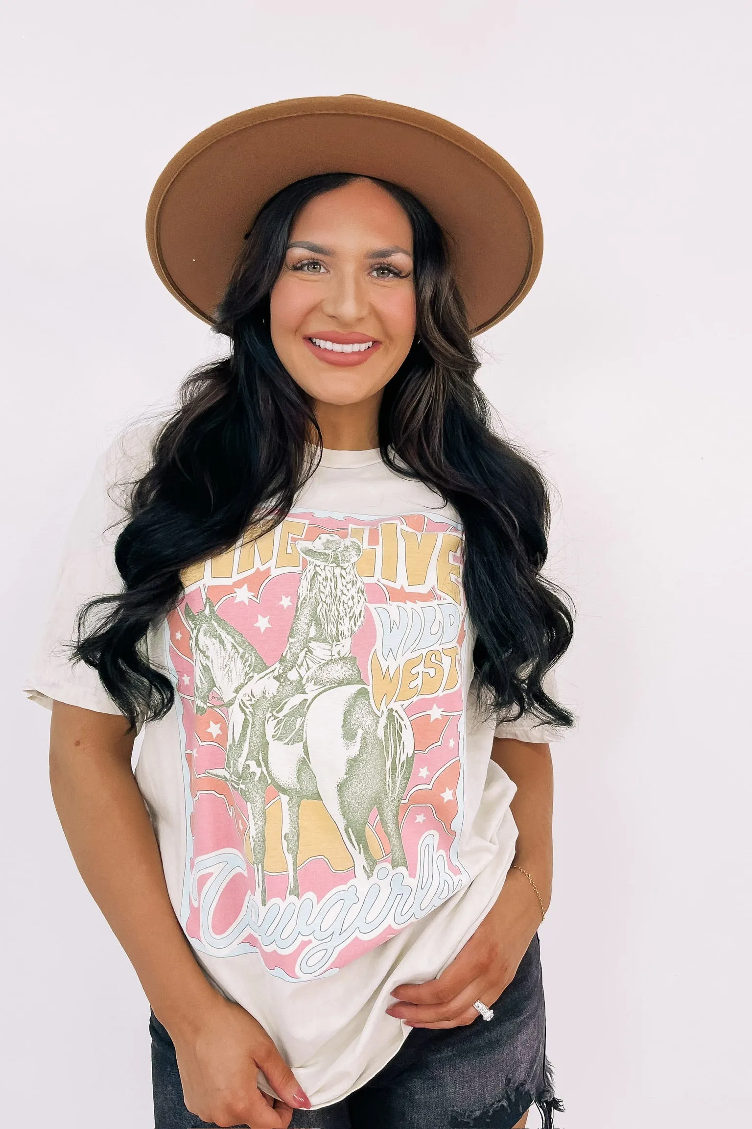 Long Live Cowgirls Graphic Top sold by Bella Rose boutique