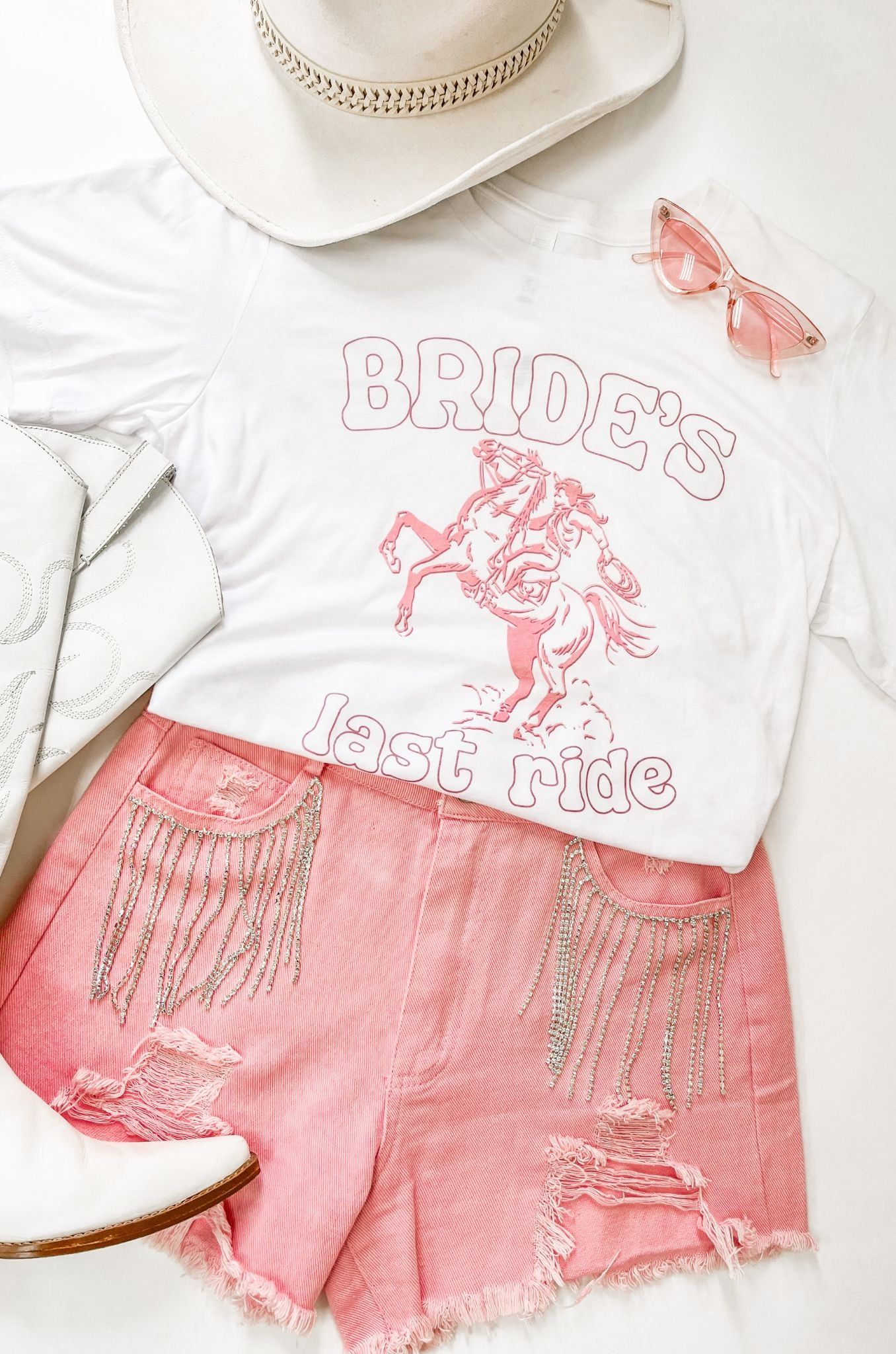Bride's Last Ride Graphic Top sold by Bella Rose boutique