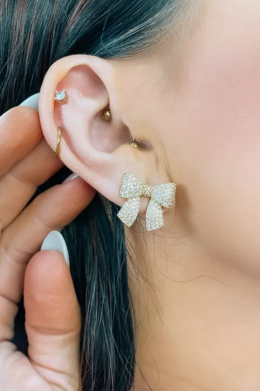 Keeping The Standards High Bow Earrings made by Bella Rose boutique