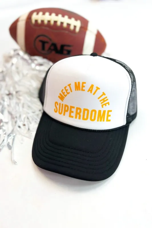 Meet Me At The Superdome Trucker Hat sold by Bella Rose boutique